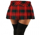 Ladies Sexy 9" Micro Mini Menzie's Pleated Tartan Skirts Short Kilt